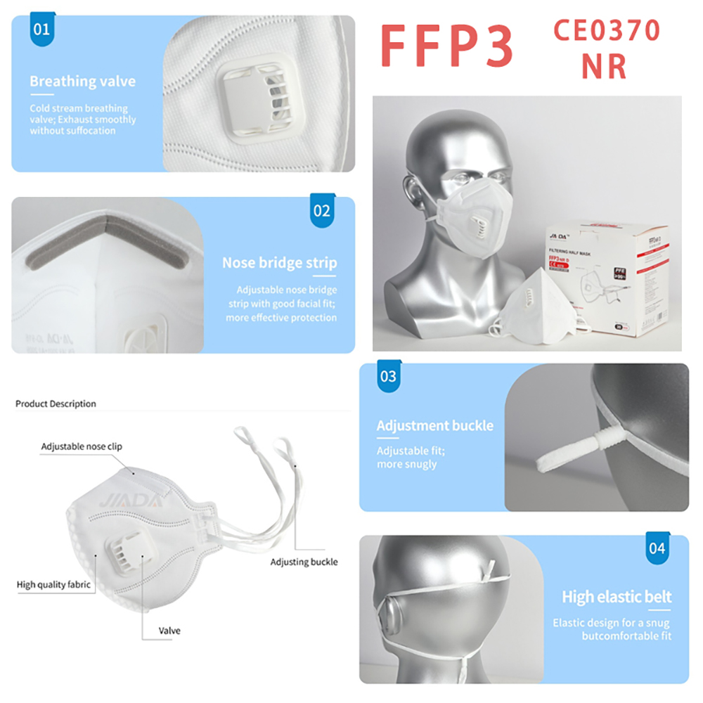 20pcs/box FFP3 NR Folding Mask - đánh giá và giá Anti Pollution Mask