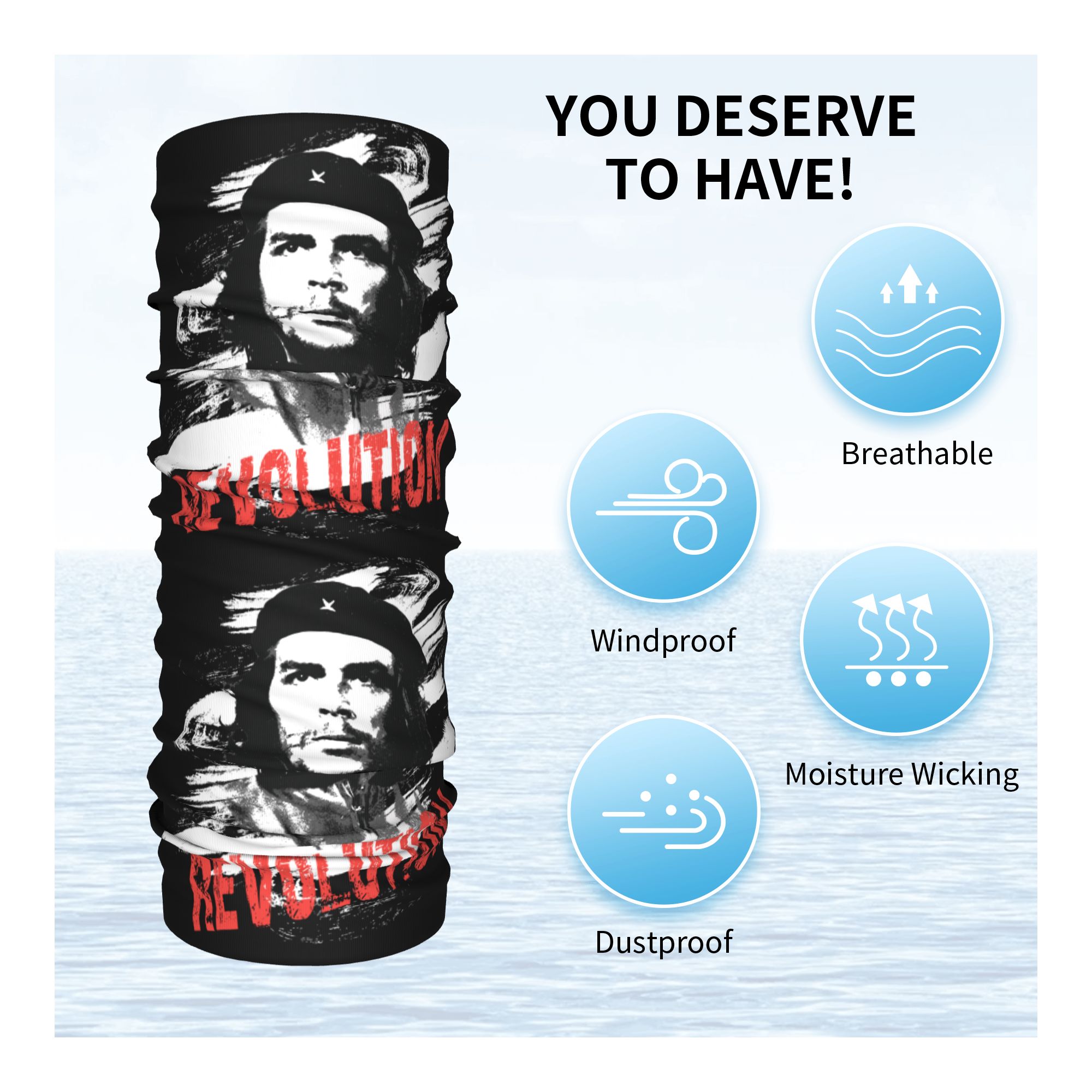 Custom Che Guevara Revolution  - đánh giá và giá Neck Gaiter Face Cover